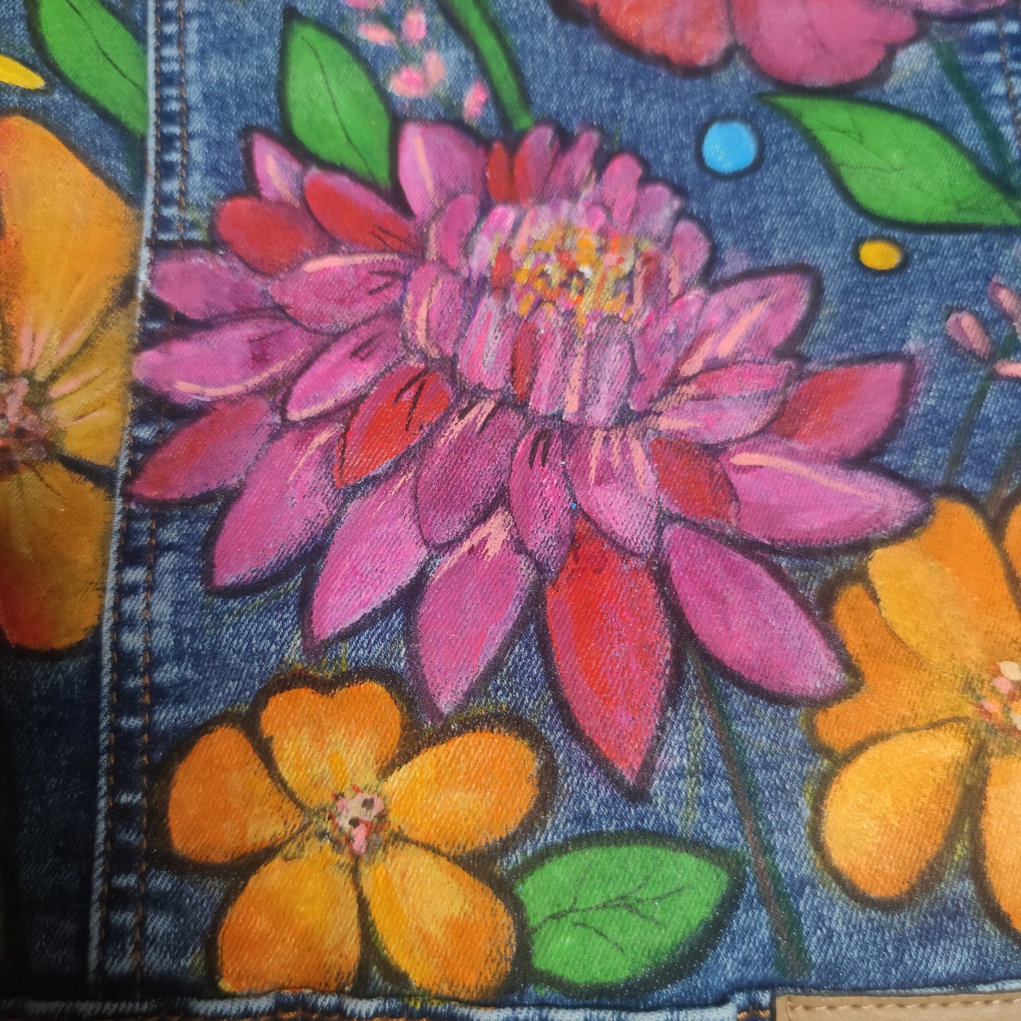 Jacket de Flores Rosa y Naranja