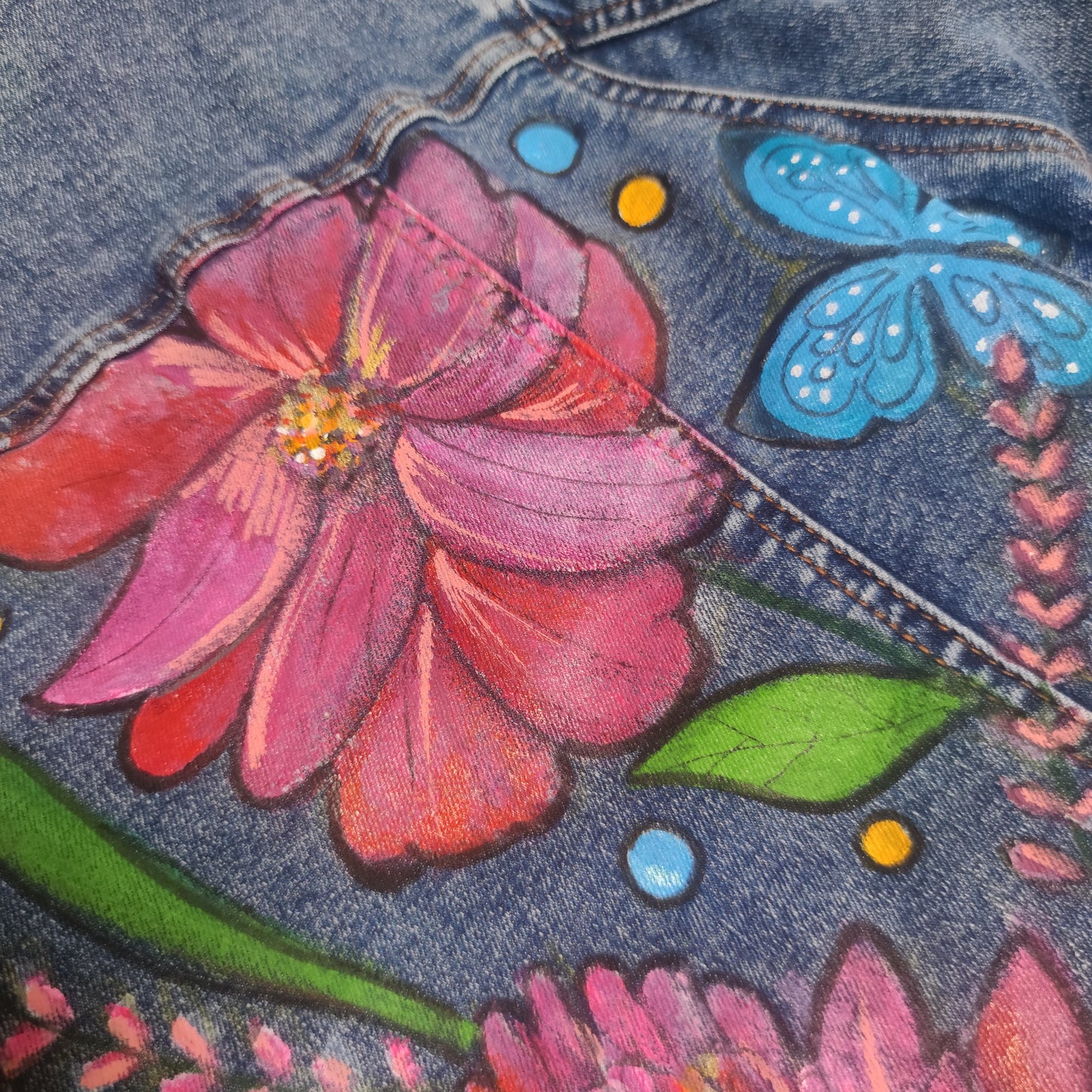 Jacket de Flores Rosa y Naranja