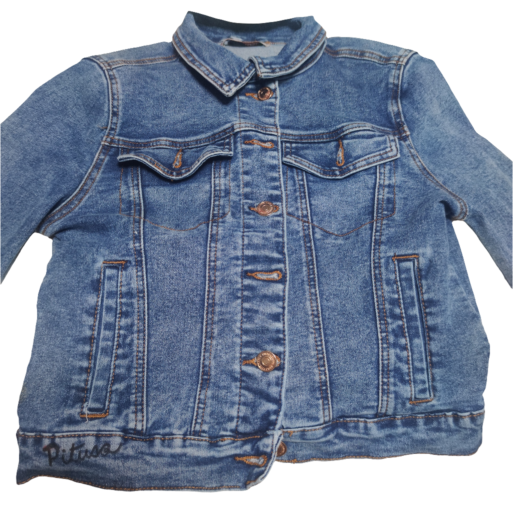 Jacket Letra y Flores