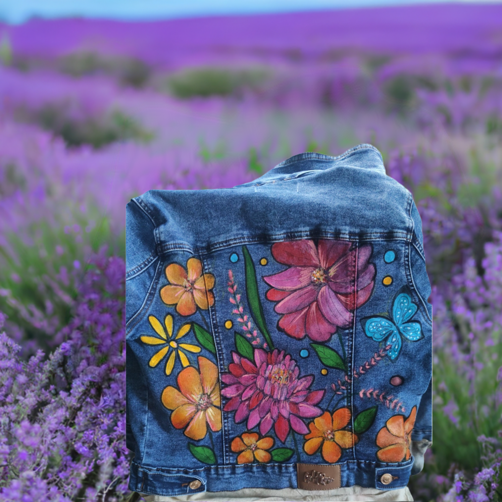 Jacket de Flores Rosa y Naranja